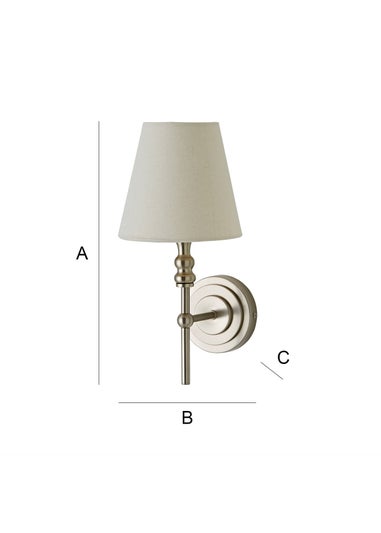 ValueLights Maggie Brushed Chrome Wall Light