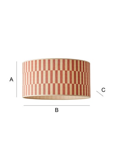 ValueLights Lori Orange Checker Bamboo Easy Fit Lampshade