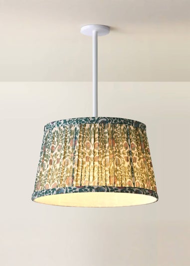 ValueLights Abel Floral Pleated Large Easy Fit Lampshade