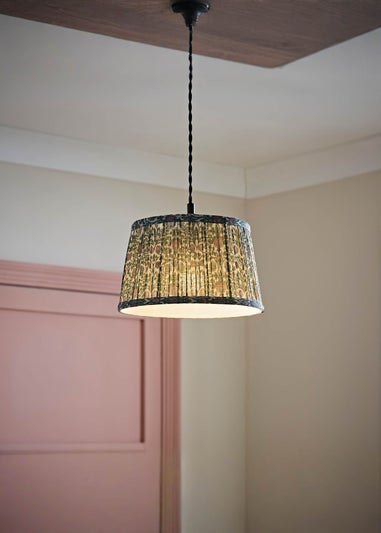 ValueLights Abel Floral Pleated Large Easy Fit Lampshade