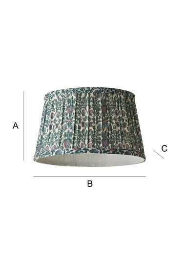 ValueLights Abel Floral Pleated Large Easy Fit Lampshade