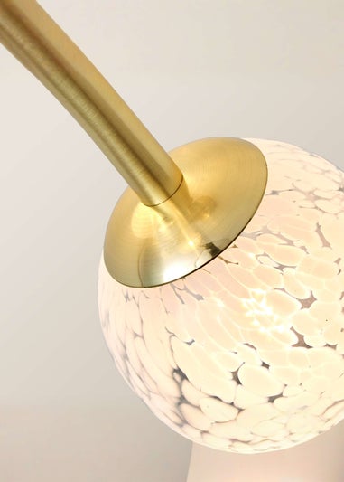 ValueLights Jas Ceiling Light with Confetti Glass Lampshades