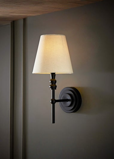 ValueLights Pair of Maggie Black Wall Lights