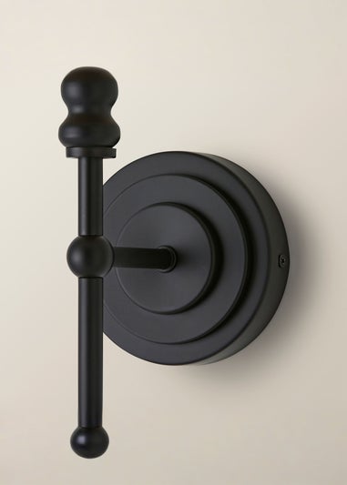 ValueLights Pair of Maggie Black Wall Lights