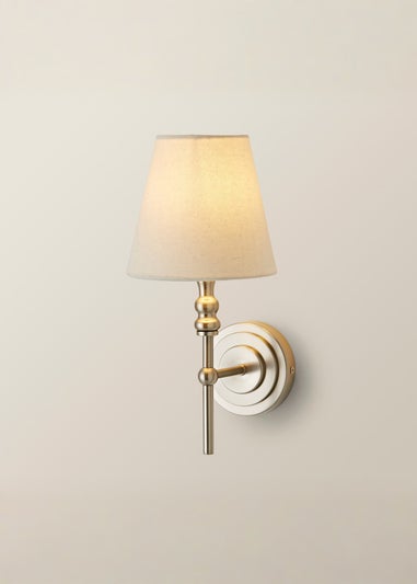 ValueLights Pair of Maggie Brushed Chrome Wall Lights