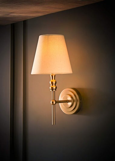 ValueLights Pair of Maggie Brushed Chrome Wall Lights