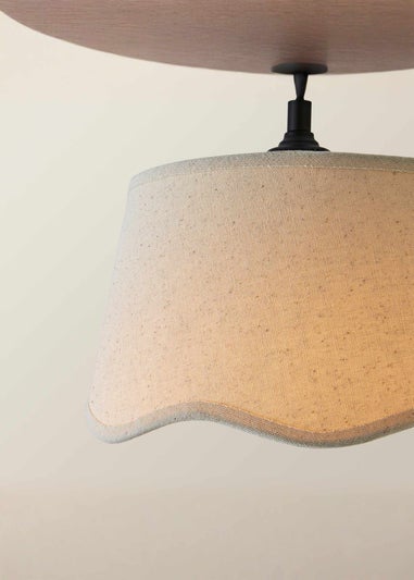 ValueLights Mabel 3 Drop Bar Ceiling Light with Scalloped Lampshades