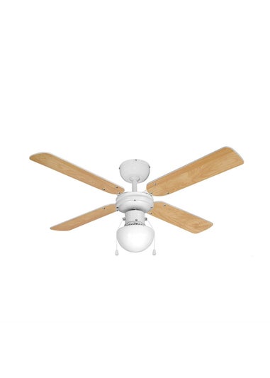 ValueLights 42 Inch Ceiling Fan Light with Reversible Wood Blades