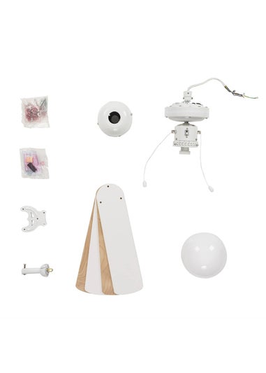 ValueLights 42 Inch Ceiling Fan Light with Reversible Wood Blades