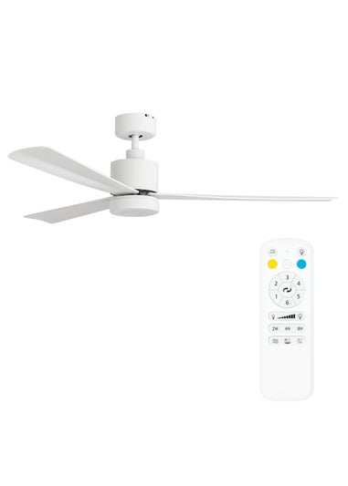 ValueLights 52 Inch White Ceiling Fan with Remote Control Integrated LED