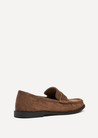 Linzi Precise Tan Faux Suede Classic Loafer