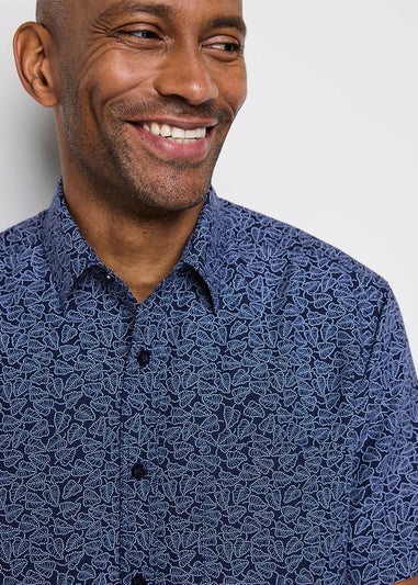 Cotton Traders Ink Signature Short Sleeve Soft Touch Leaf Print Shirt