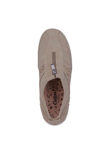 Cotton Traders Mocha Suede Leisure Flex Trainers