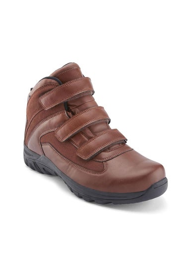 Cotton Traders Brown Waterproof Adjustable Walking Boots