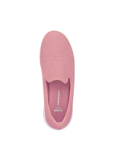 Cotton Traders Antique Rose Gold Memorylite Slip On Trainers