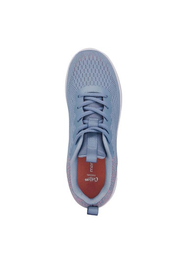 Cotton Traders Smoke Blue Memorylite Lace Up Trainers