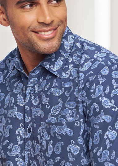 Cotton Traders Night Sky Short Sleeve Classic Soft Touch Print Shirt