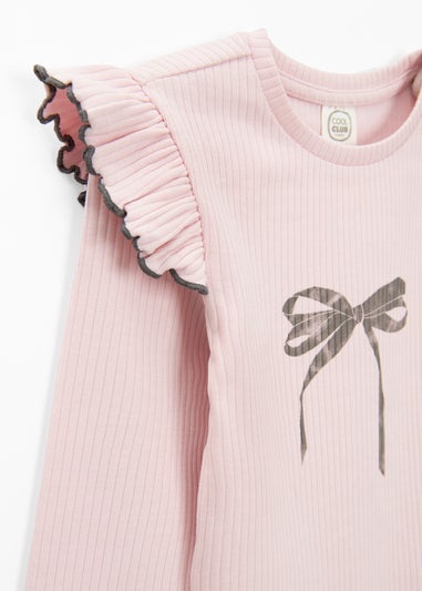 Cool Club Pink 2-Pack Bow Printed T-Shirts (2-7 yrs)