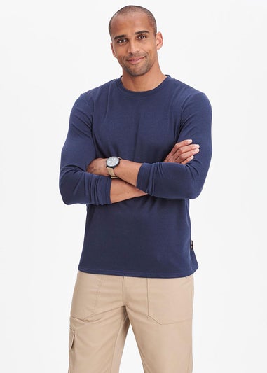 Cotton Traders Ink Breathable Long Sleeve Crew Neck Top