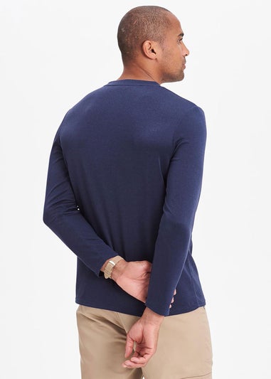 Cotton Traders Ink Breathable Long Sleeve Crew Neck Top