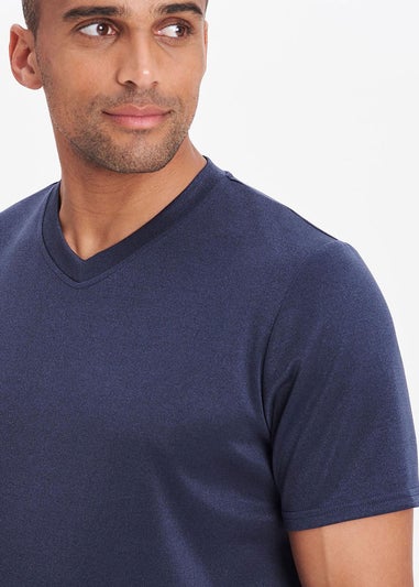 Cotton Traders Ink Breathable Short Sleeve V Neck Top