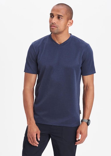 Cotton Traders Ink Breathable Short Sleeve V Neck Top