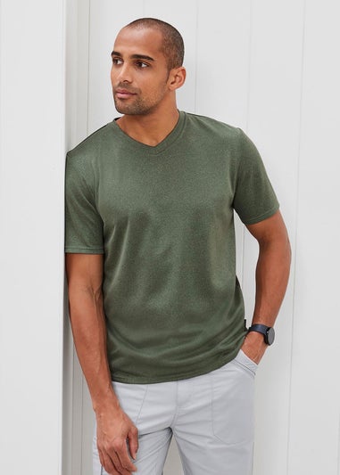 Cotton Traders Everglade Breathable Short Sleeve V Neck Top