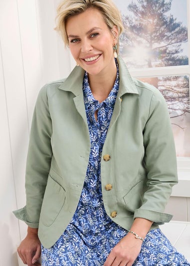 Cotton Traders Mint Haze Cotton Cargo Jacket