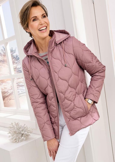 Cotton Traders Light Rose ShowerProof Quilted Jacket