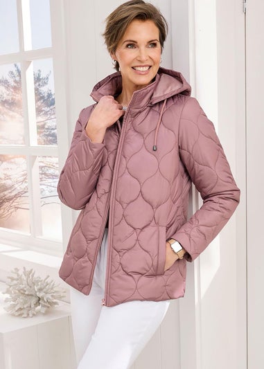 Cotton Traders Light Rose ShowerProof Quilted Jacket