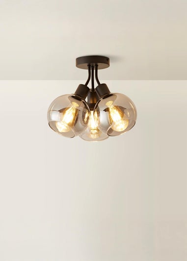 ValueLights Bellamy Black Bubble Cluster Ceiling Light