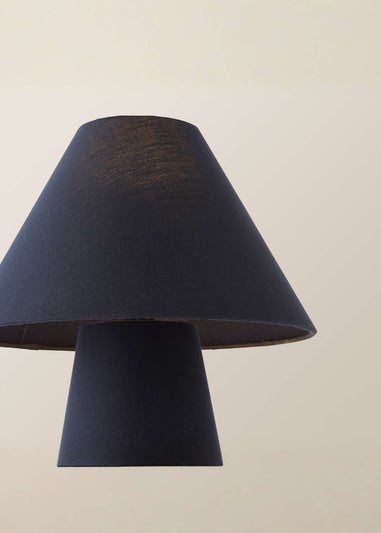 ValueLights Freddie Navy Tapered Table Lamp