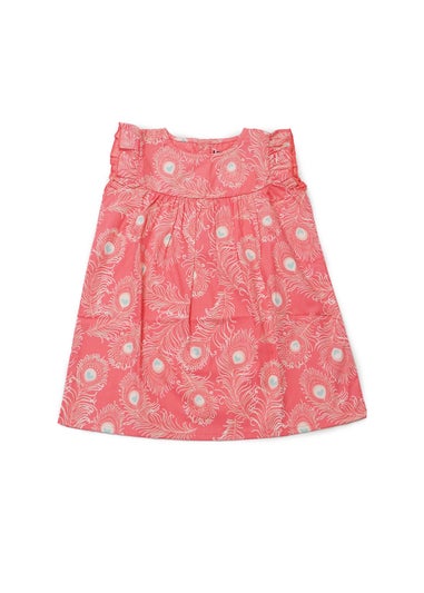Lucy & Sam Pink Peacock Woven Dress (9 Months to 6 Years)