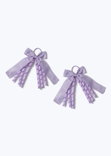 Flitzy Purple Bow Hair Bobbles