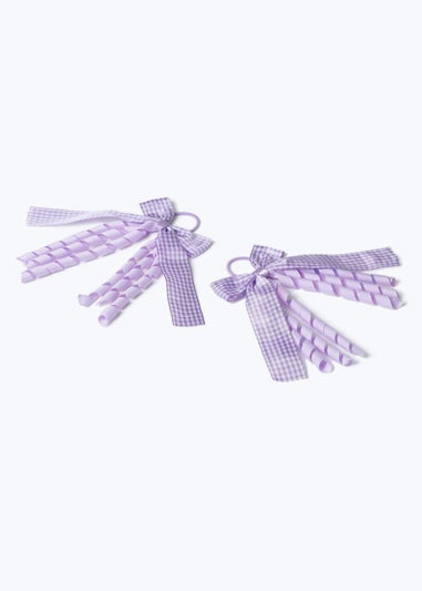 Flitzy Purple Bow Hair Bobbles