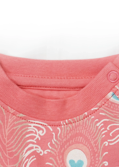 Lucy & Sam Pink Peacock Playsuit (0 to 24 Months)