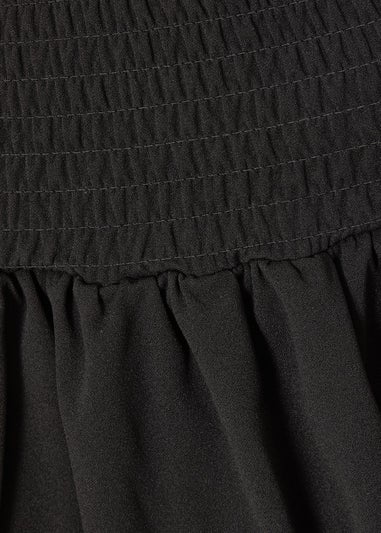Quiz Black Bubble Hem Mini Skirt