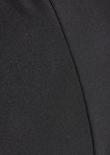 Quiz Black Stretch Flared Trousers