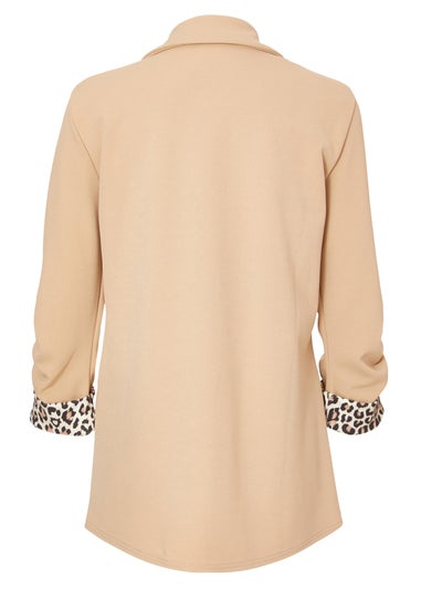 Quiz Stone Printed Cuff Blazer
