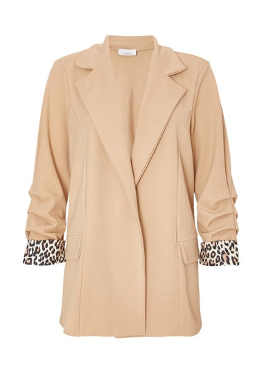 Quiz Stone Printed Cuff Blazer