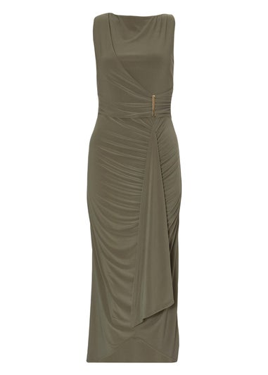 Quiz Green Wrap Midaxi Dress