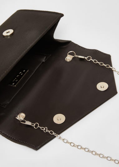 Quiz Black Diamante Clutch