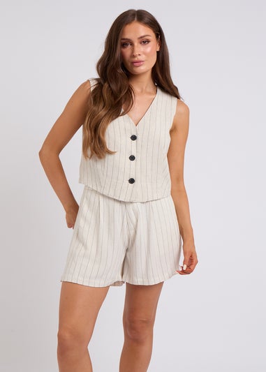 Urban Bliss Linen-Look Tailored Shorts