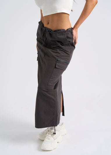 Urban Bliss Charcoal Parachute Midi Skirt