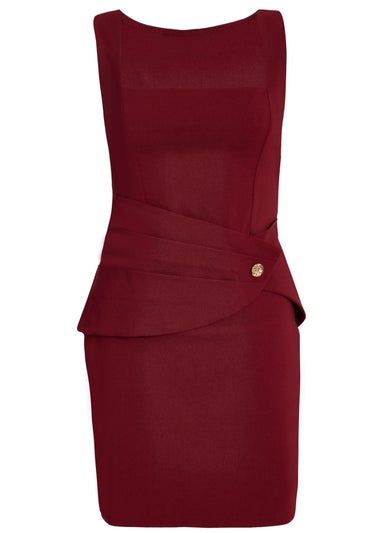 Quiz Red Square Neck Mini Dress