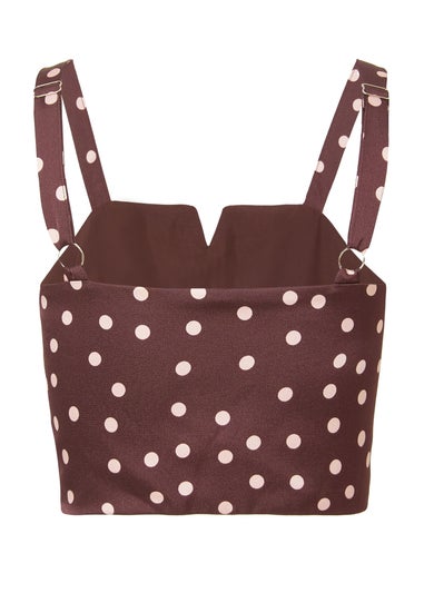 Quiz Red Polka Dot Crop Top