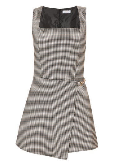 Quiz Brown Checked Playsuit