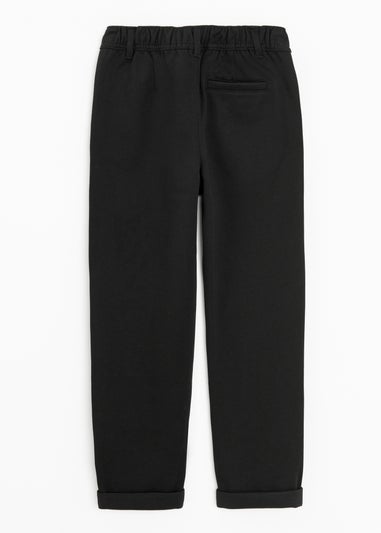 Cool Club Black Relaxed Straight-Leg Button-Up Trousers (2-7 yrs)
