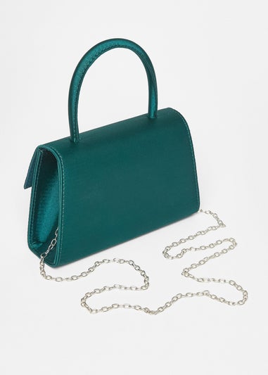 Quiz Green Bow Trim Top Handle Bag