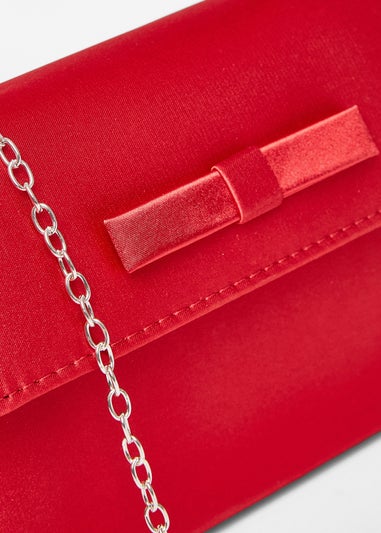 Quiz Red Bow Trim Top Handle Bag